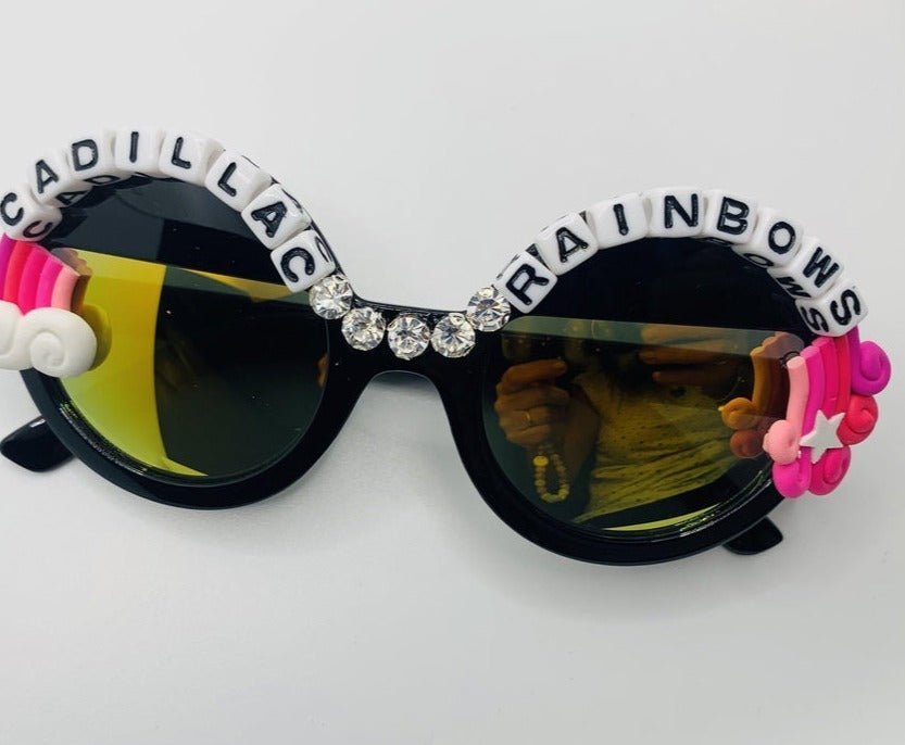 Rad & Refined Cadillac & Rainbows Statement Sunglasses | Sunglasses by Rad and Refined | Shop Premium Boutique Fashion at Spoiled Brat | Trendy Y2K style. 2000, 90 style clothes, 90s | Image 8