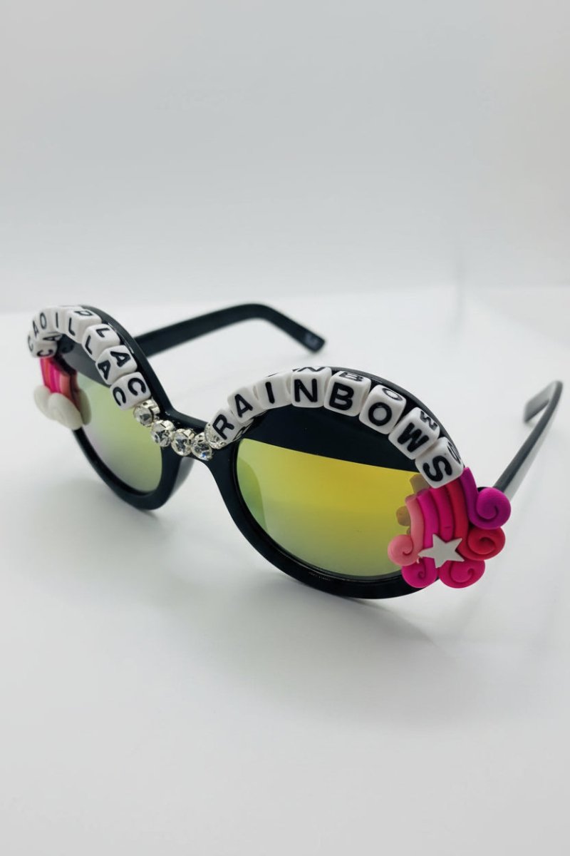 Shop Rad and Refined Rad & Refined Cadillac & Rainbows Statement Sunglasses Sunglasses for women – premium loungewear and festival fashion at Spoiled Brat