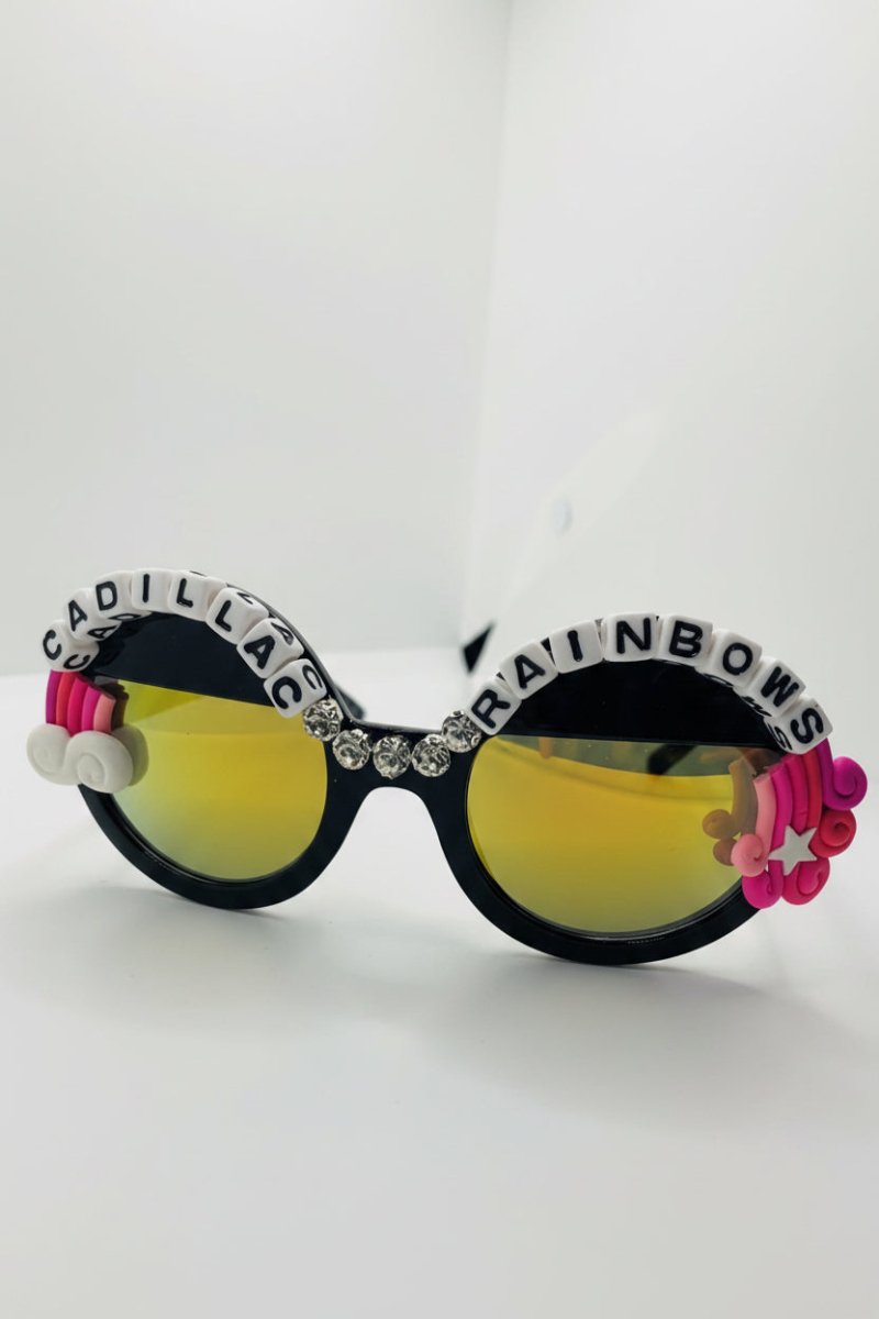 Shop Rad and Refined Rad & Refined Cadillac & Rainbows Statement Sunglasses Sunglasses for women – premium loungewear and festival fashion at Spoiled Brat