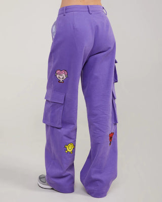 Shop Samii Ryan Mr Men Patchwork Cargo Pants - Premium Cargo Pants from Samii Ryan Online now at Spoiled Brat 