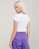 Samii Ryan x Mr Men Happy Gals Baby Tee T-Shirt by Samii Ryan as seen on celebrities