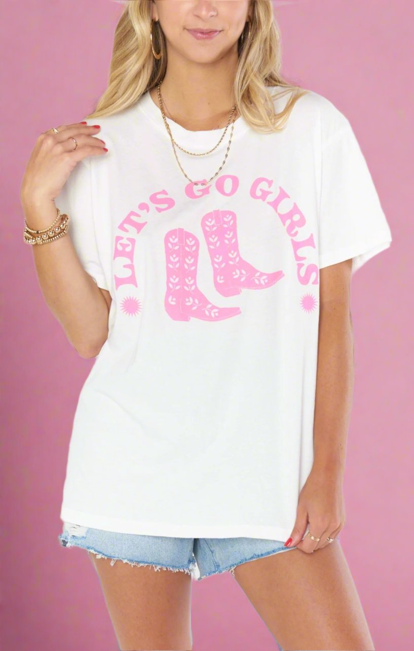 Shop Show Me Your Mumu Show Me Your Mumu Travis Tee Lets Go Girls Graphic online at Spoiled Brat