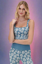 Spiritual Gangster Amara Jacquard Longline Sports Bra as seen on Whitney Port by Spiritual Gangster – Cropped Top – XS/S | Spoiled Brat UK