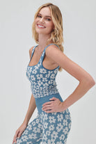 Spiritual Gangster Amara Jacquard Longline Sports Bra as seen on Whitney Port by Spiritual Gangster – Cropped Top – XS/S | Spoiled Brat UK