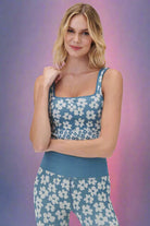 Spiritual Gangster Amara Jacquard Longline Sports Bra as seen on Whitney Port Cropped Top by Spiritual Gangster as seen on celebrities