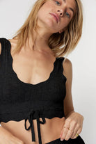 Spiritual Gangster Hudson Pointelle Sweater Tank Top Tank Top by Spiritual Gangster as seen on celebrities