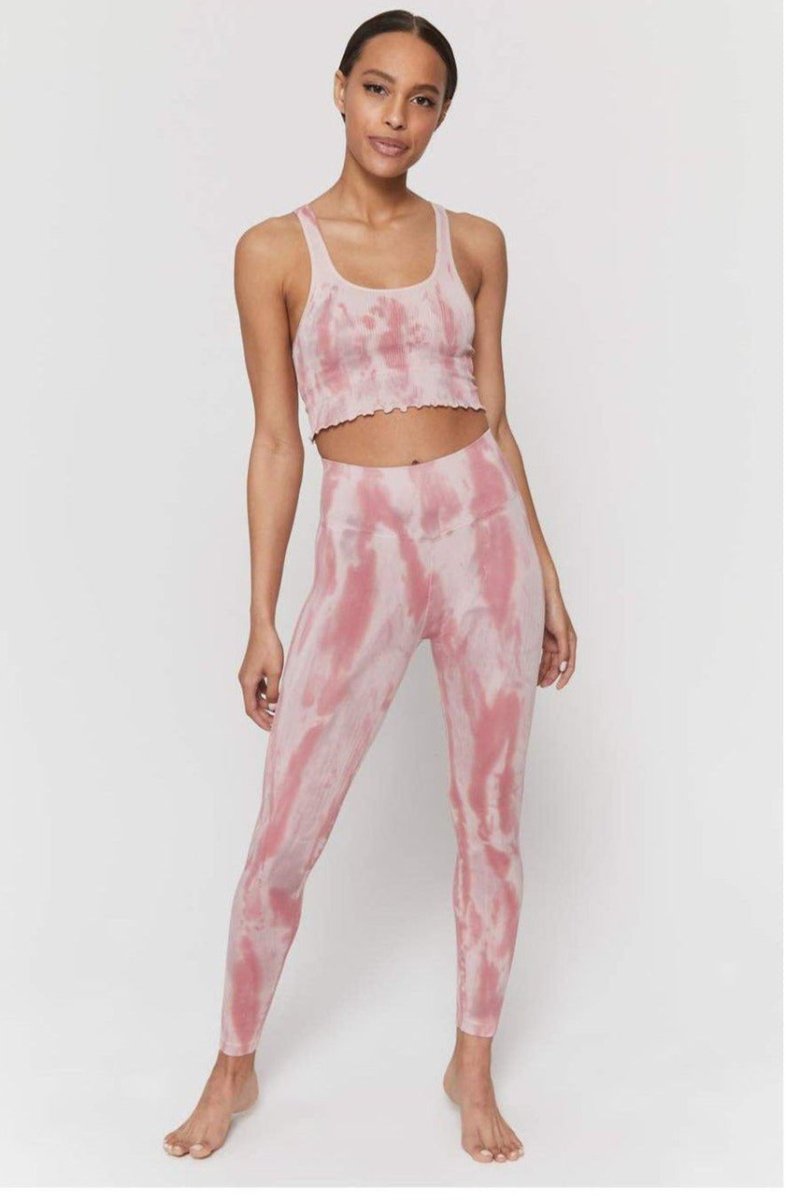 Shop Spiritual Gangster Spiritual Gangster Love Sculpt Winter Rose Tie Dye Leggings Leggings for women – premium loungewear and festival fashion at Spoiled Brat