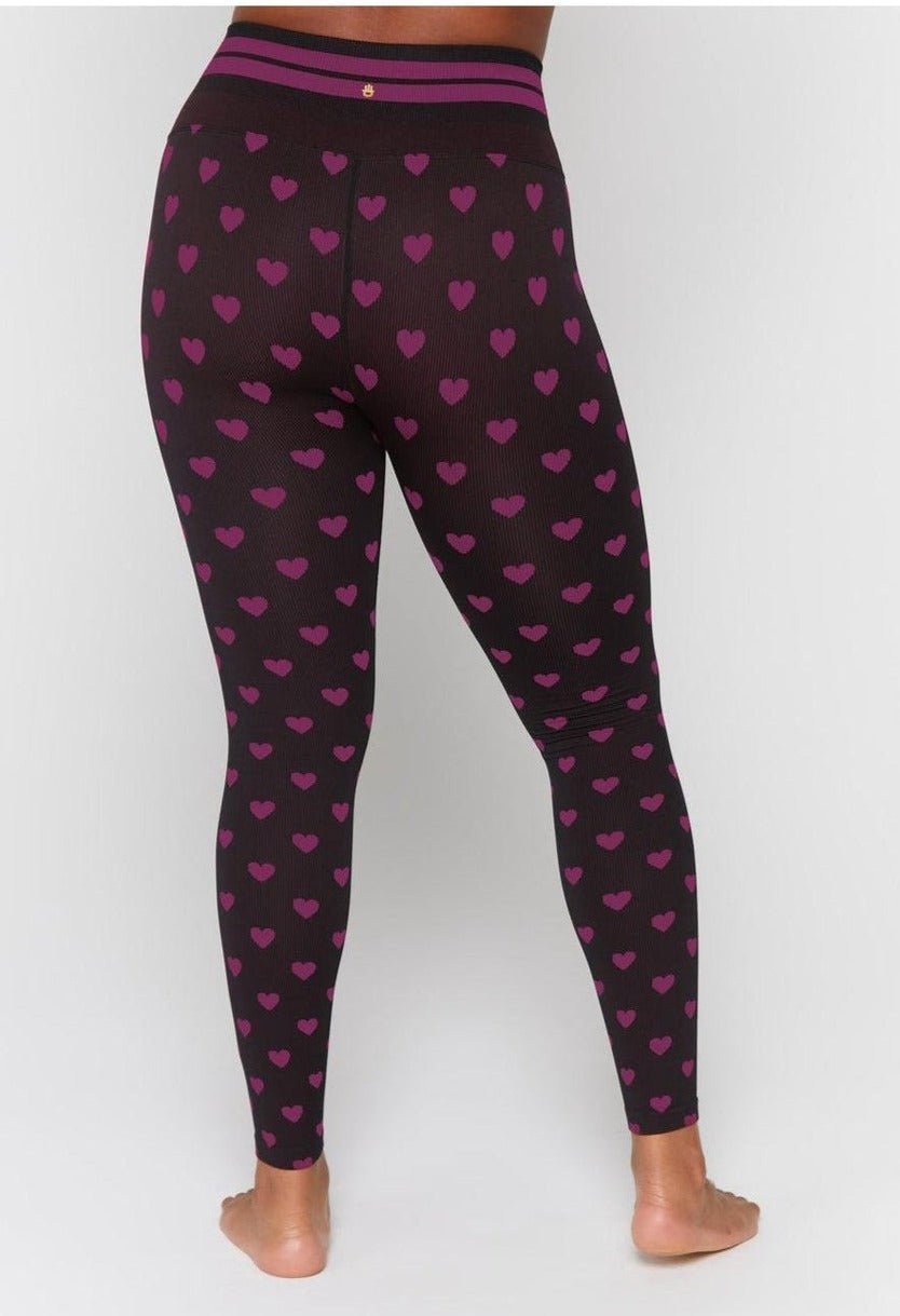 Spiritual Gangster Rosaline Love Sculpt Jacquard Seamless Leggings | Leggings by Spiritual Gangster | Shop Premium Boutique Fashion at Spoiled Brat | Trendy Y2K style. activewear, amy valentine, Black Leggings | Image 6
