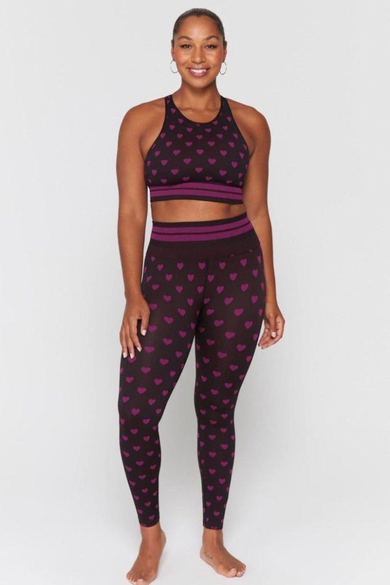 Shop Spiritual Gangster Spiritual Gangster Rosaline Love Sculpt Jacquard Seamless Leggings Leggings for women – premium loungewear and festival fashion at Spoiled Brat