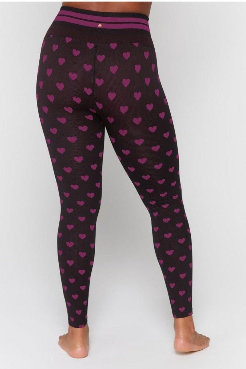 Shop Spiritual Gangster Spiritual Gangster Rosaline Love Sculpt Jacquard Seamless Leggings Leggings for women – premium loungewear and festival fashion at Spoiled Brat