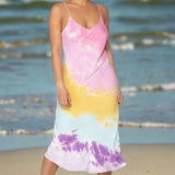 Shop Spiritual Gangster Spiritual Gangster Tie Dye Slip Maxi Dress Maxi Dress for women – premium loungewear and festival fashion at Spoiled Brat