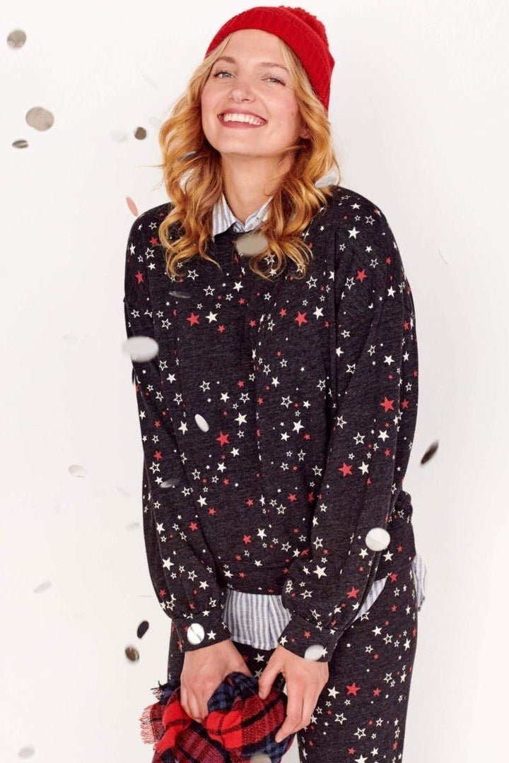 Shop Sundry Sundry Clothing Stars Relaxed Sweatshirt Jumper for women – premium loungewear and festival fashion at Spoiled Brat