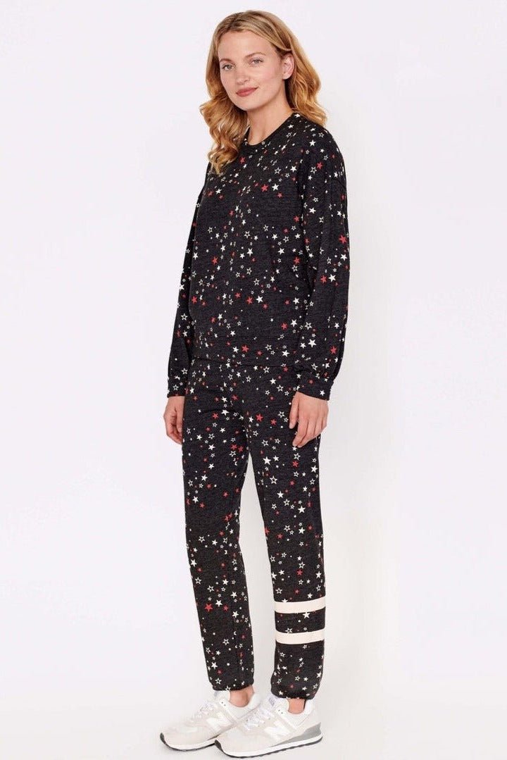 Shop Sundry Sundry Clothing Stars Relaxed Sweatshirt Jumper for women – premium loungewear and festival fashion at Spoiled Brat