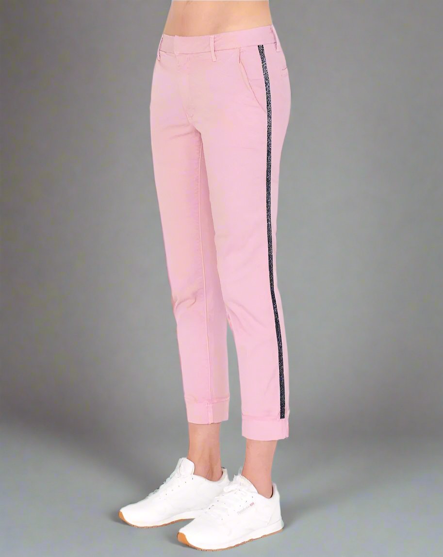 Shop Sundry Sundry Glitter Stripe Roll Up Chino Trousers online at Spoiled Brat