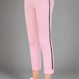 Shop Sundry Sundry Glitter Stripe Roll Up Chino Trousers Trousers for women – premium loungewear and festival fashion at Spoiled Brat