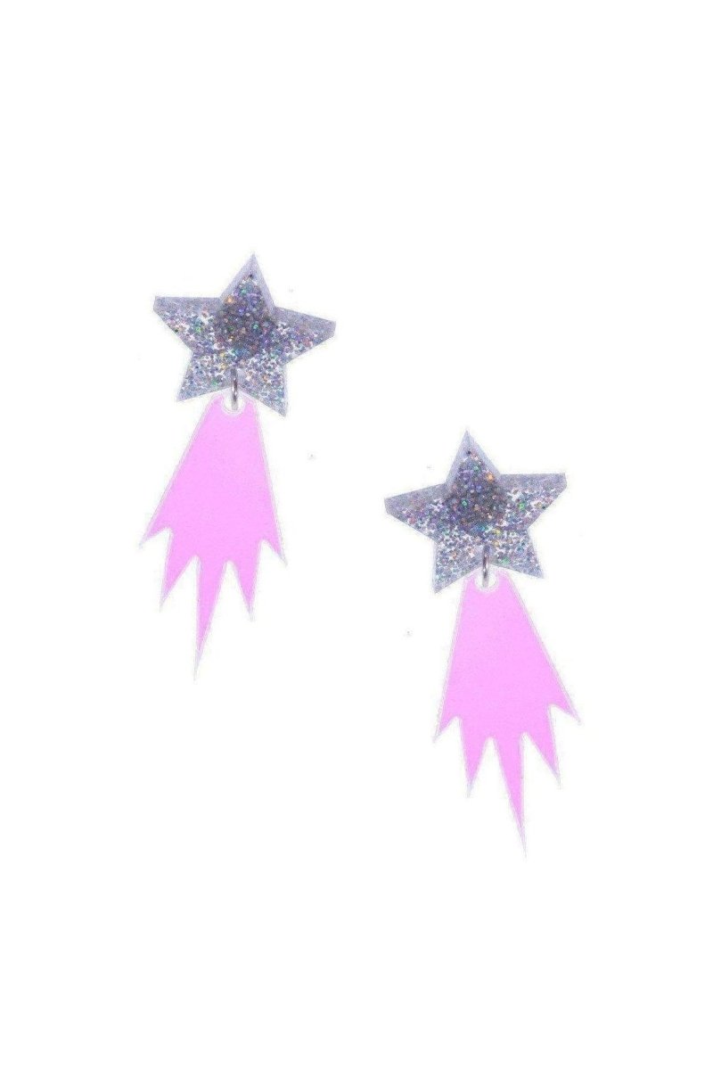 Falling Star Acrylic Earrings