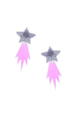 Shop Suzywan DELUXE Suzywan DELUXE Falling Star Acrylic Earrings Earrings for women – premium loungewear and festival fashion at Spoiled Brat