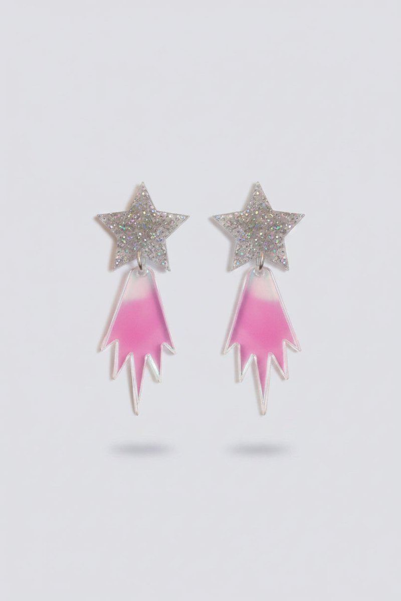 Shop Suzywan DELUXE Suzywan DELUXE Falling Star Acrylic Earrings Earrings for women – premium loungewear and festival fashion at Spoiled Brat