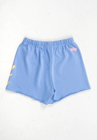 Shop Mayfair Be Nice! Blue Sweatshorts Shorts - Premium Shorts from The Mayfair Group Online now at Spoiled Brat 