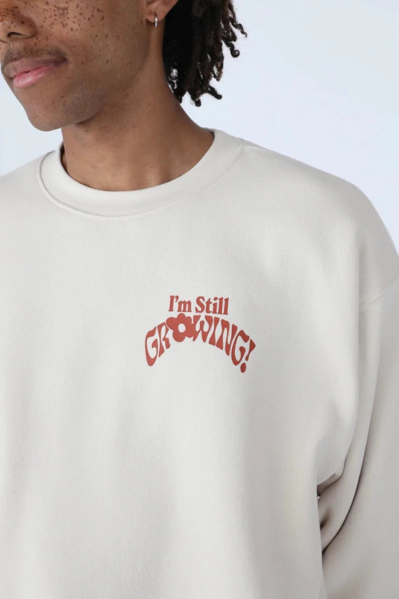 Shop The Mayfair Group Mayfair Growth Takes Time Crewneck Sweater as seen on Courtney Green Sweater for women – premium loungewear and festival fashion at Spoiled Brat