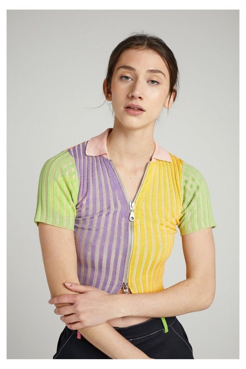 Shop The Ragged Priest The Ragged Priest Shine Knit Top as seen on Chloe Meadows Knit Jumper for women – premium loungewear and festival fashion at Spoiled Brat