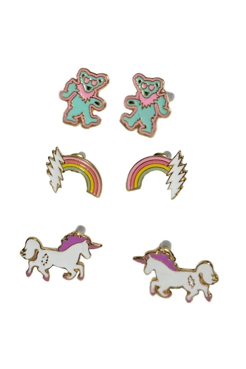 Shop Trixy Starr Trixy Starr x Grateful Dead Earring Set Earrings for women – premium loungewear and festival fashion at Spoiled Brat