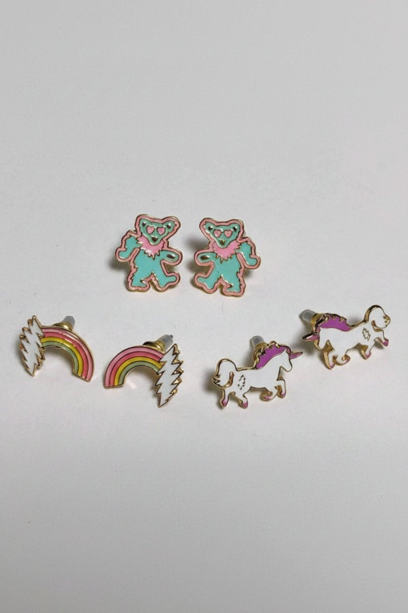 Shop Trixy Starr Trixy Starr x Grateful Dead Earring Set Earrings for women – premium loungewear and festival fashion at Spoiled Brat