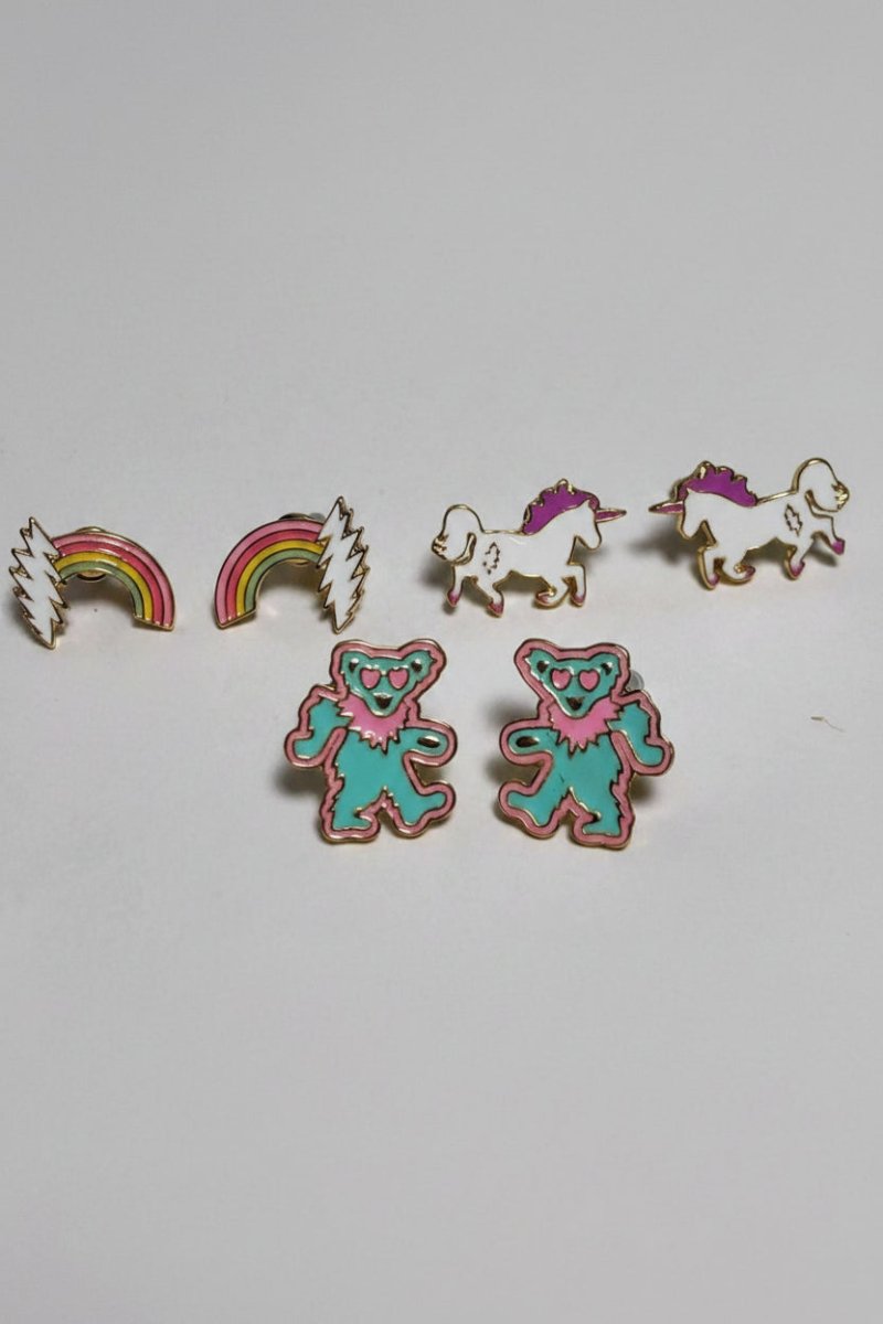Shop Trixy Starr Trixy Starr x Grateful Dead Earring Set Earrings for women – premium loungewear and festival fashion at Spoiled Brat