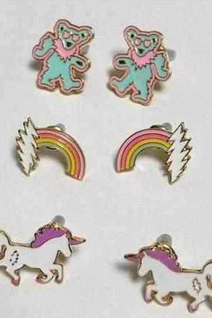Shop Trixy Starr Trixy Starr x Grateful Dead Earring Set Earrings for women – premium loungewear and festival fashion at Spoiled Brat