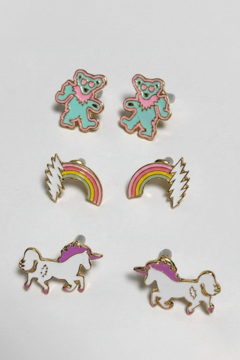 Shop Trixy Starr Trixy Starr x Grateful Dead Earring Set Earrings for women – premium loungewear and festival fashion at Spoiled Brat