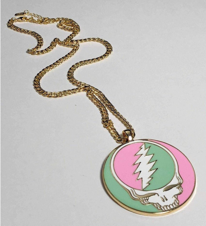 Shop Trixy Starr Trixy Starr x Grateful Dead Pastel Stealie Necklace online at Spoiled Brat