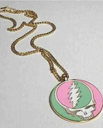 Shop Trixy Starr Trixy Starr x Grateful Dead Pastel Stealie Necklace online at Spoiled Brat