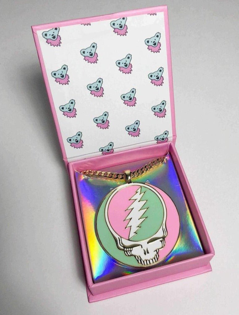 Trixy Starr x Grateful Dead Pastel Stealie Necklace - Spoiled Brat