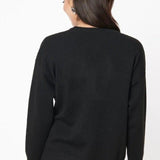 Shop Unique Vintage Barbie x Unique Vintage Black Barbie Logo Sweater Sweatshirt for women – premium loungewear and festival fashion at Spoiled Brat