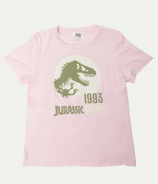 Shop Jurassic Park x Unique Vintage Light Pink Jurassic Park 93 Fitted Tee - Spoiled Brat  Online
