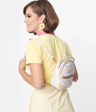 Shop Smiley® x Unique Vintage Purple Daisy Backpack - Spoiled Brat  Online