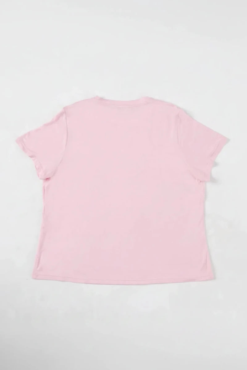 Shop Unique Vintage The Smurfs x Unique Vintage Pink Smurfs Fitted Tee Top for women – premium loungewear and festival fashion at Spoiled Brat