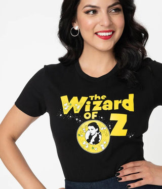Shop The Wizard Of Oz x Unique Vintage Retro Logo Fitted Tee - Spoiled Brat  Online