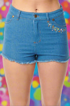 Care Bears x Unique Vintage Funshine Denim Shorts Shorts by Unique Vintage as seen on celebrities
