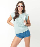 Care Bears x Unique Vintage Funshine Denim Shorts Shorts by Unique Vintage as seen on celebrities