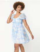 Unique Vintage Cloud Print Belle Babydoll Dress Dress by Unique Vintage as seen on celebrities