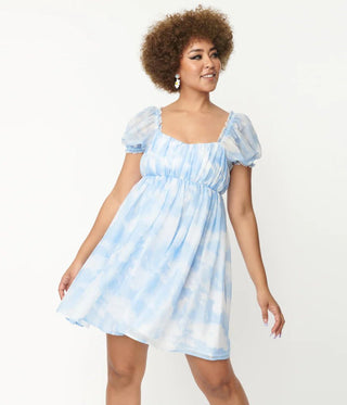 Shop Unique Vintage Cloud Print Belle Babydoll Dress - Spoiled Brat  Online