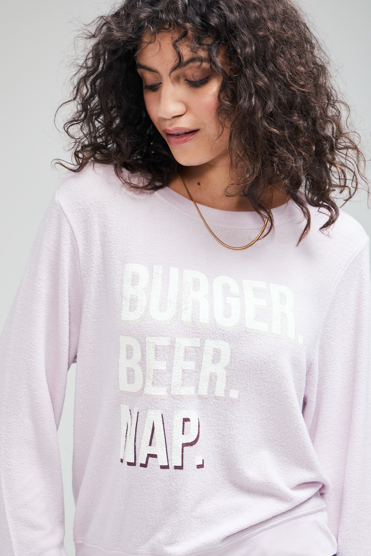 Shop Wildfox Wildfox Burger Beer Nap Baggy Beach Jumper online at Spoiled Brat