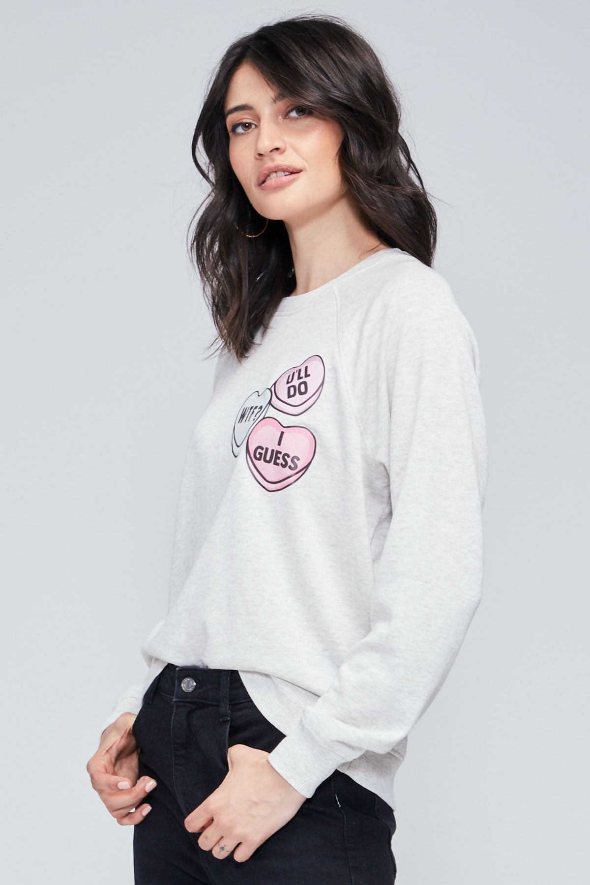 Shop Wildfox Wildfox Candy Hearts Sommers Sweatshirt online at Spoiled Brat