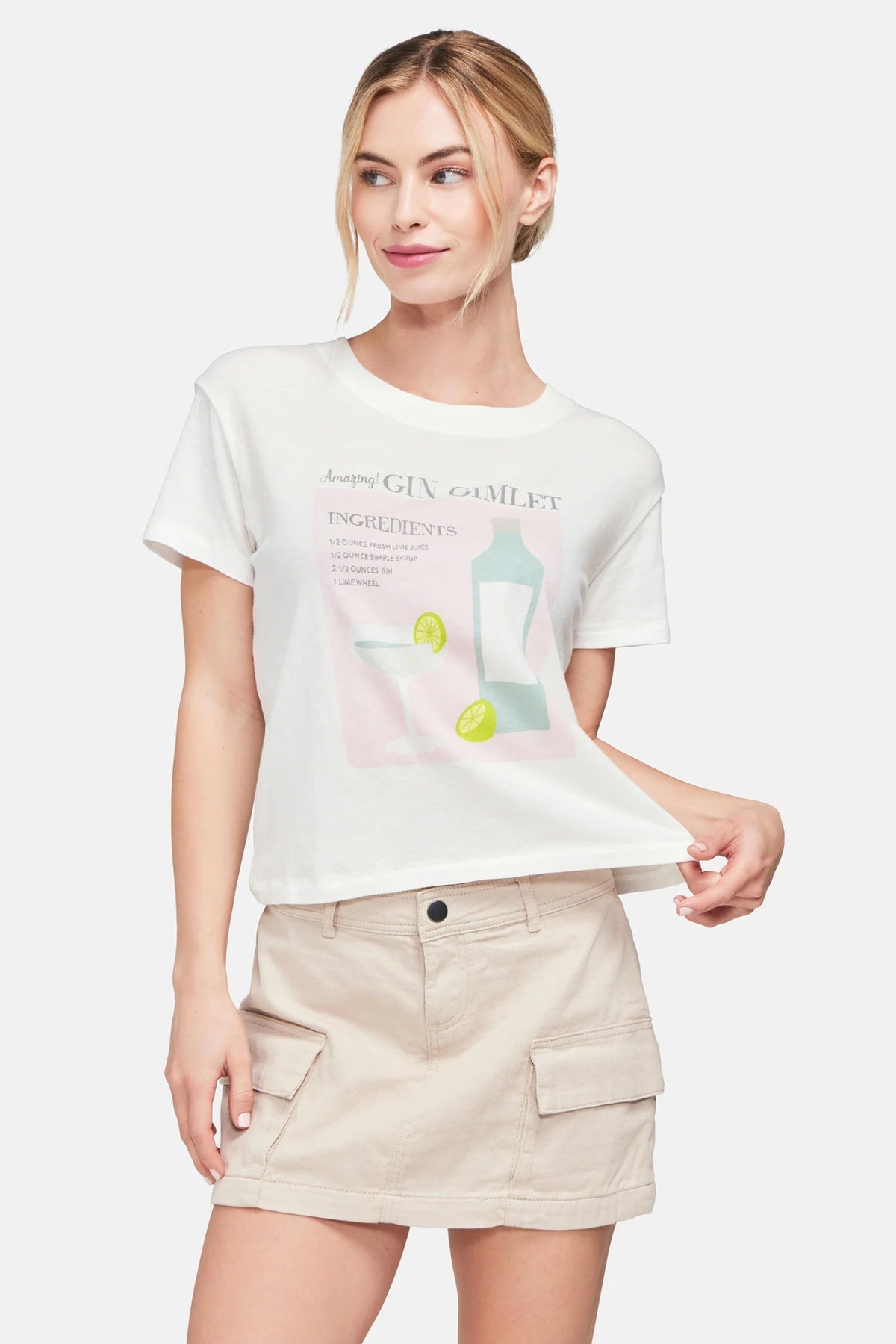 Shop Wildfox Wildfox Gin Gimlet Charlie Crop Tee online at Spoiled Brat