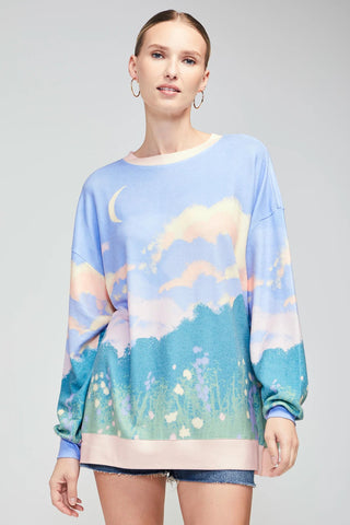 Shop Wildfox Lavender Fields Roadtrip Sweatshirt - Premium Sweatshirt from Wildfox Online now at Spoiled Brat 