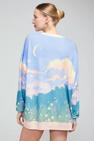 Shop Wildfox Lavender Fields Roadtrip Sweatshirt - Premium Sweatshirt from Wildfox Online now at Spoiled Brat 