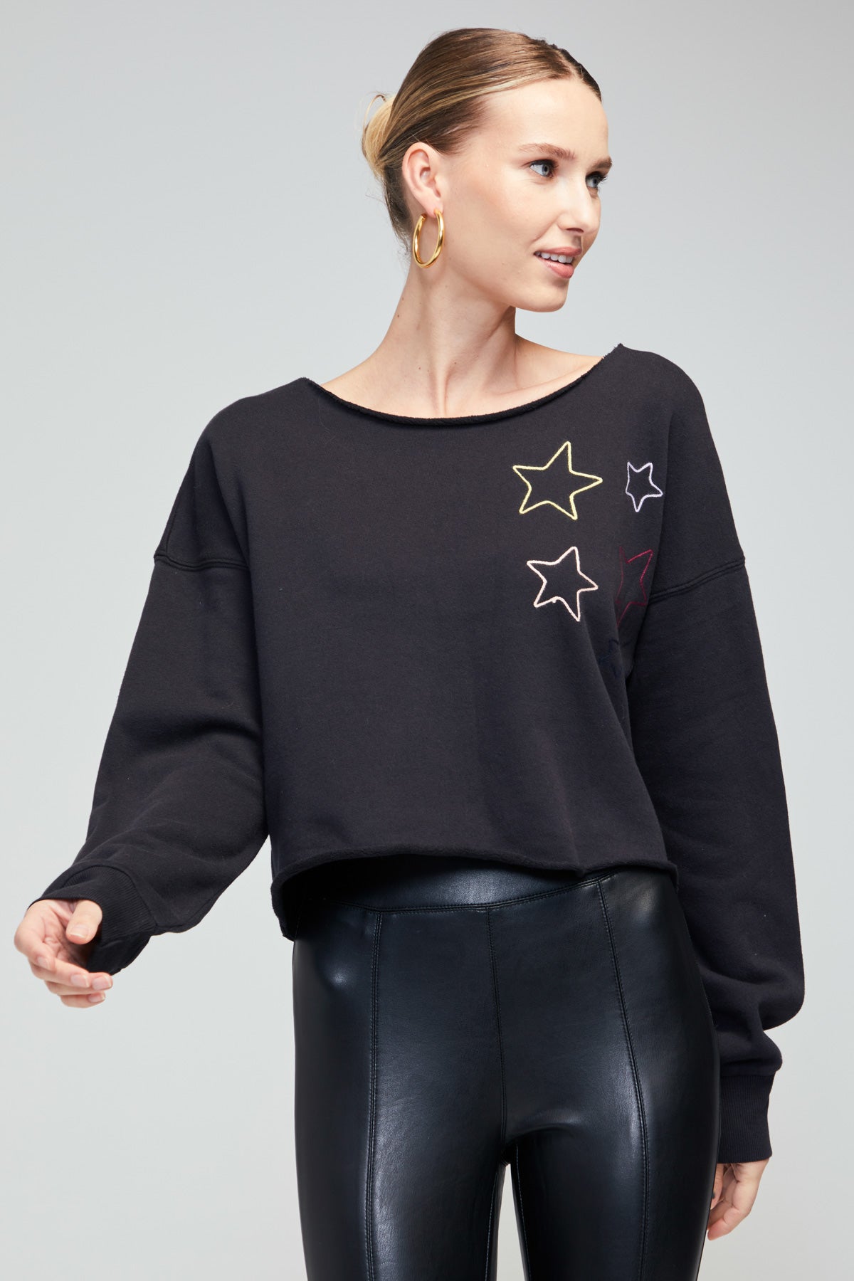 Shop Wildfox Wildfox Stitched Stars Moshpit Pullover online at Spoiled Brat