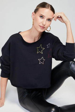 Shop Wildfox Stitched Stars Moshpit Pullover - Spoiled Brat  Online