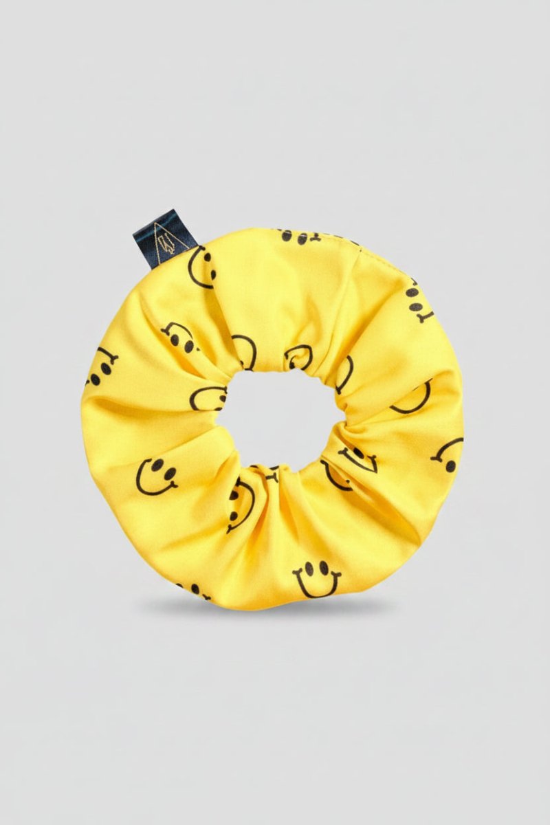 Shop Yeah Bunny Yeah Bunny Smiley Face Hair Scrunchie Hairband for women – premium loungewear and festival fashion at Spoiled Brat